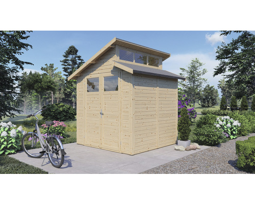 Drevený záhradný domček Konsta Studio Basic prírodný 210x202 cm
