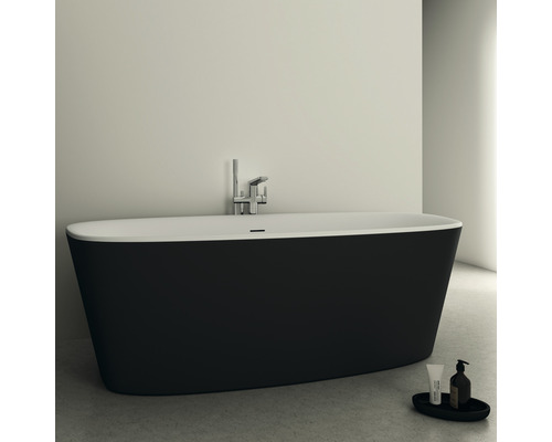 Kúpeľňová vaňa Ideal Standard DEA ergonomická 180x80 cm čierno-biela lesklá matná K8721V3
