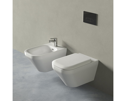 Závesné WC a bidet s ovládacím panelom