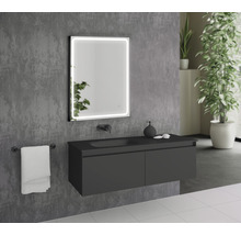 LED zrkadlo do kúpeľne Mia Black 60 x 80 cm IP44