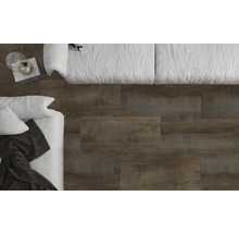 Vinylová podlaha lepená tmavohnedá Dry Back dielce Bangkok rust 60 x 30 cm balenie 12 ks