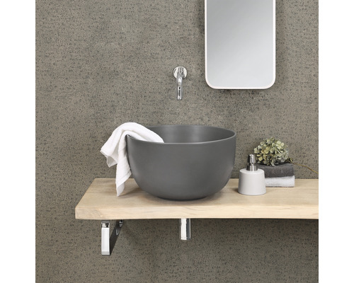 Kúpeľňové umývadlo so zrkadlom, batériou, uterákom a dávkovačom mydla