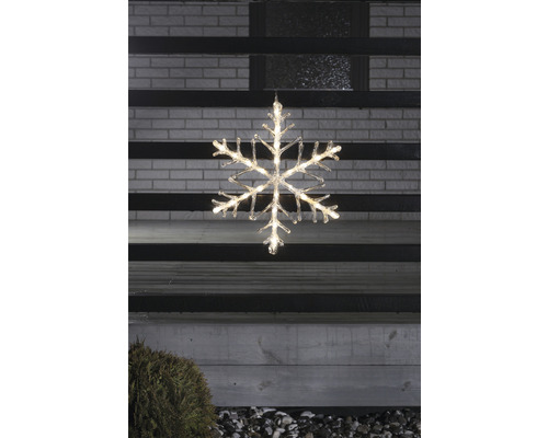 Dekoratívna snehová vločka s osvetlením na vonkajšie použitie