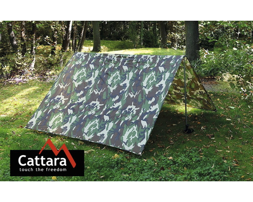 Plachta Cattara s maskovacím vzorom vonku