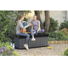 Box na vankúše plastový Keter DARWIN 143 x 55 x 65 cm 380 l sivý