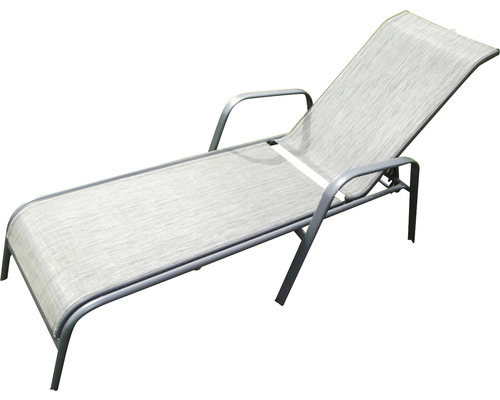 Ležadlo s nastaviteľným operadlom a podrúčkami