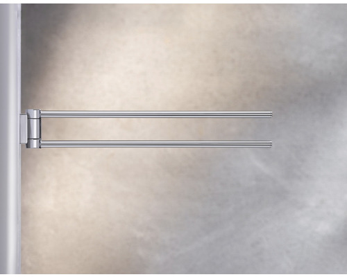 Držiak na uteráky s dvoma ramenami na montáž na stenu