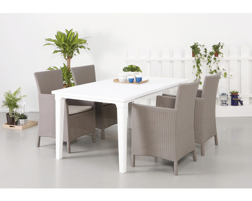 Záhradná sedacia súprava so stolom a štyrmi stoličkami