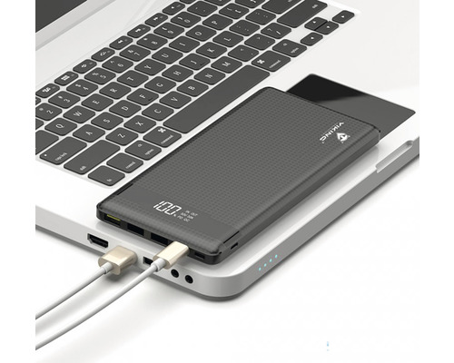 Powerbanka Viking na notebooku s káblami