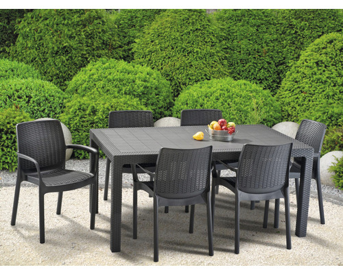 Záhradná súprava so stolom a stoličkami z plastu