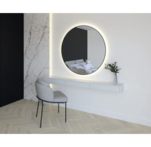 LED zrkadlo do kúpeľne Cordia Round line backlight mirror čierne 100x100 cm R10000BIP44_