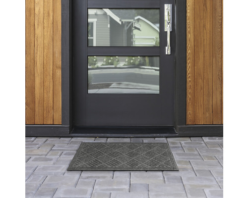 Rohožka pred vchodovými dverami s oknami