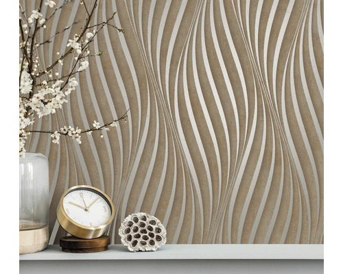 Dekoratívna tapeta s vlnitým vzorom