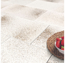 Položené dlaždice s jahodami v miske