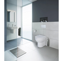 Stojace WC DURAVIT DuraStyle Basic otvorený splachovací kruh vr. WC dosky 40190900A1