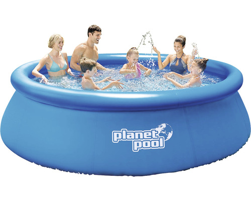 Rodina v modrom detskom bazéne Planet Pool