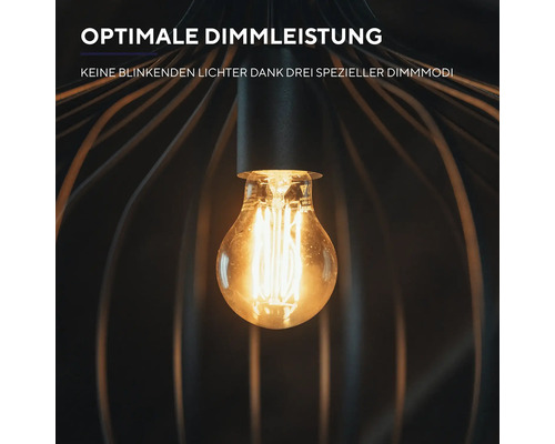 Žiarovka s funkciou stmievania v drôtenom svietidle
