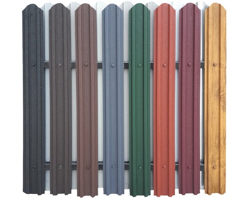 Plotové laty z kovu rôznych farieb