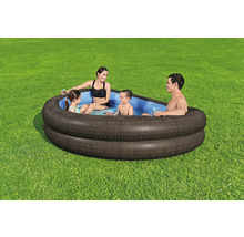 Nadzemný bazén Bestway Family Pool Ratan 231x178x53 cm nafukovací hnedý