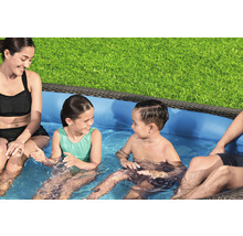 Nadzemný bazén Bestway Family Pool Ratan 231x178x53 cm nafukovací hnedý