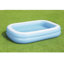 Nafukovací obdĺžnikový bazén na trávniku