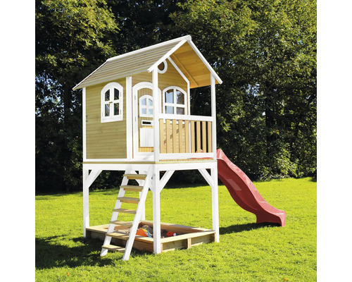 Hrací domček so šmýkačkou a pieskoviskom do záhrady