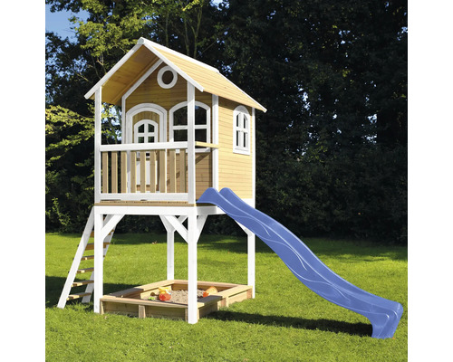 Hrací domček so šmykľavkou a pieskoviskom do záhrady