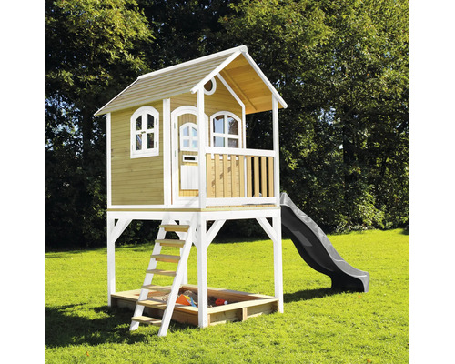 Domček na hranie so šmýkačkou a pieskoviskom do záhrady