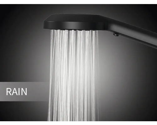 Sprchová hlavica s funkciou dažďového prúdu v prevádzke