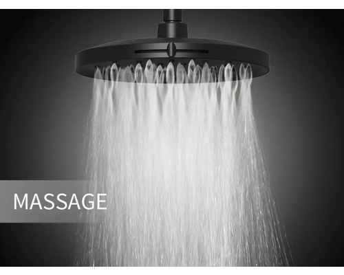 Sprchová hlavica s masážnou funkciou a vodným lúčom