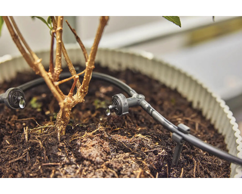 Kvapkový zavlažovací systém pre rastliny v kvetináči