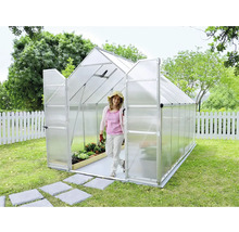 Skleník Palram Canopia Essence 8x12 polykarbonát 4 mm 242,5 x 366 cm strieborný vr. základového rámu