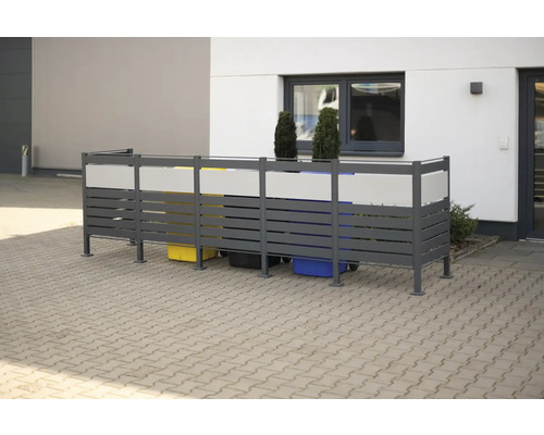 Hliníkový box na smetné nádoby pre vonkajšie uskladnenie smetných nádob