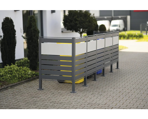 Hliníkový box na smetné nádoby na vonkajšie uskladnenie smetných nádob