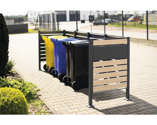 Kryt na popolnice s tromi popolnicami