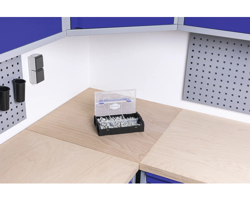 Dielenské vybavenie s ponkom a sortimentným boxom