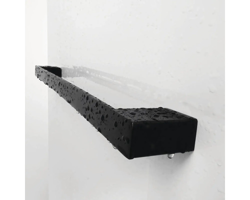 Čierny držiak na uteráky na stene