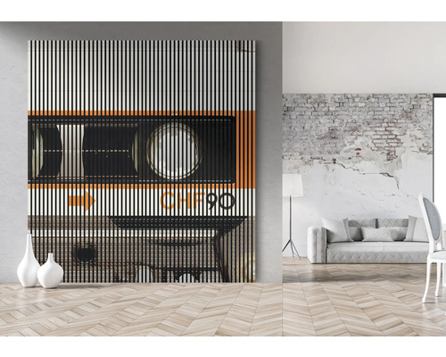 Dekoratívny nástenný obraz s kazetovým motívom pre interiér