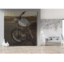 Nástenný panel s motívom motocykla v obývacej izbe