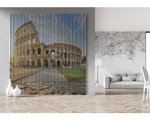 Dekoratívny nástenný obraz s Koloseom v Ríme v prúžkovanom vzhľade