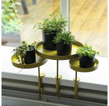 Stolík na rastliny s rastlinami na okennom parapete