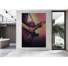 Veľký nástenný obraz s motívom gitaristu v modernom priestore