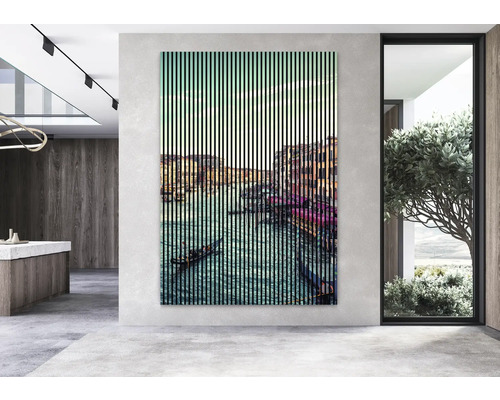 Nástenný obraz s motívom Benátok a gondolou na kanáli