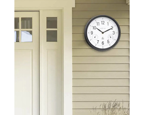 Vonkajšie nástenné hodiny s teplomerom a vlhkomerom