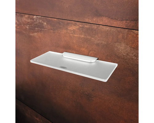 Sklenená polica s držiakom na montáž na stenu