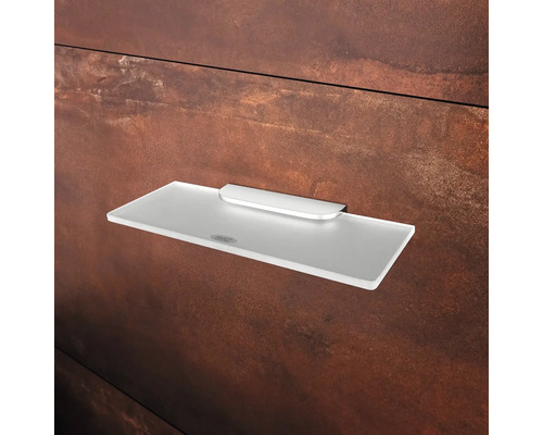 Sklenená polica na montáž na stenu v kúpeľni