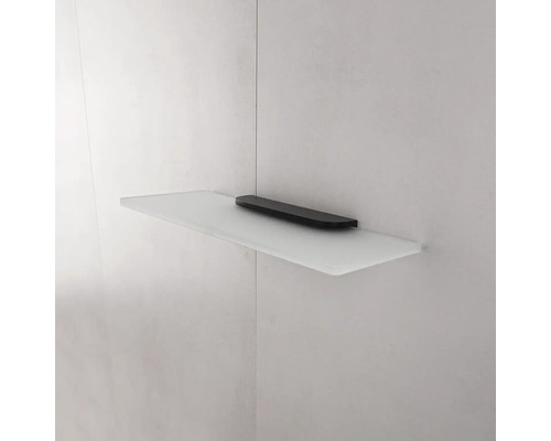 Sklenená polica s držiakom na montáž na stenu