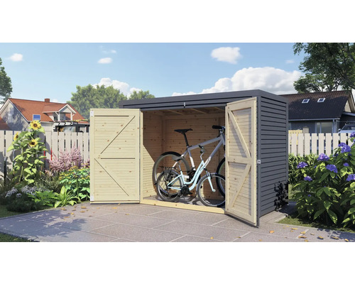 Garáž pre bicykle 103x207x143cm antracit