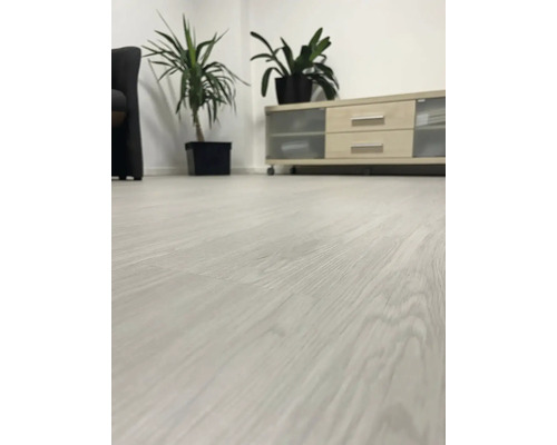 Svetlá drevená podlaha v obývacej izbe s nábytkom a rastlinami.