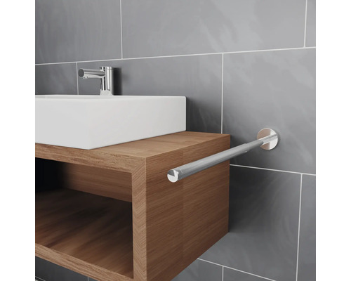 Kúpeľňové umývadlo s držiakom na uteráky na stene